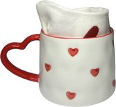 Hartjes Mok met Hartjes Sokken - Moederdag cadeautje - Valentijn - Cadeau - Pakket - Geschenkset