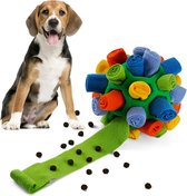 Snuffelbal voor honden, snuffeltapijt, snuffelspeelgoed, interactief hondenspeelgoed, draagbaar huisdier, snuffle bal, speelgoed voor kleine, middelgrote honden, huisdier (groen en regenboog)