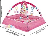 Baby Speelkleed - speelgoed baby 0 jaar - Baby Gym - Leerzaam - Spelen - met hangers - roze