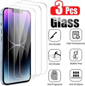 Screenprotector gechikt voor Iphone 15 pro max - 3pack - Glass protector voor Iphone 15 pro max - Bescherm scherm - Gehard glas - Full coverd - Tempered Glass