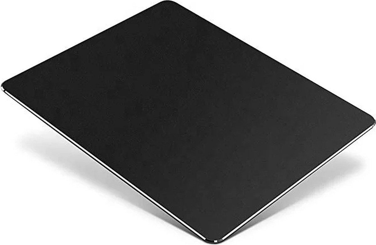 Mastersøn Aluminium Muismat - Zwart - Mouse pad - Anti Slip - Geschikt voor Apple Magic Mouse