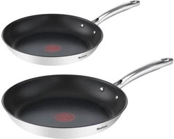 Tefal Duetto+ Pannenset - Koekenpannen - Ø20/26cm - Geschikt voor alle warmtebronnen - Anti-aanbaklaag - RVS