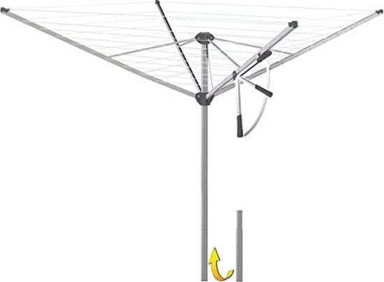 SanGlory Droogrek voor buiten, draaibaar, 16 x 16 x 180 cm, beschermhoes voor droogmolen met ritssluiting, Oxford-stof, waterdicht, zwart