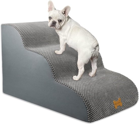 Hondentrap voor kleine honden, 3 treden, huisdiertrap voor bed en bank ...