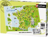 RAVENSBURGER Puzzle 100 p - Kaart van Frankrijk