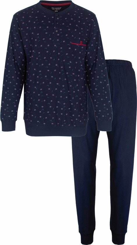 Paul Hopkins - Heren Pyjama - Geprint Dessin - Navy Blauw.