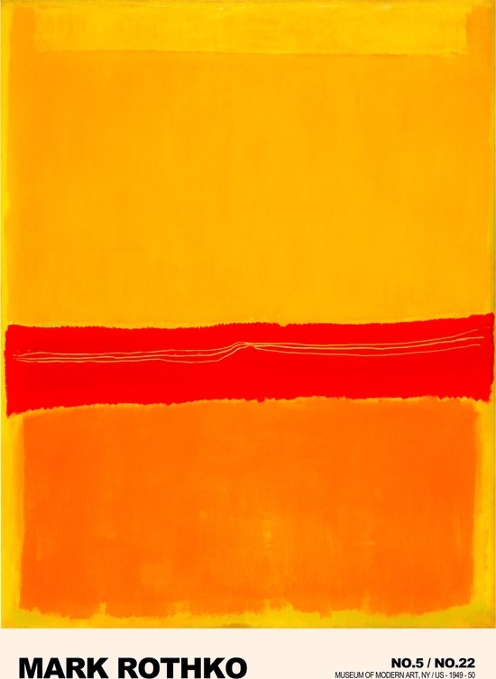 Mark Rothko No.5/No.22 Poster - 21x30 cm