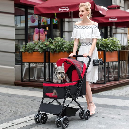MAMIZO One-Touch Opvouwbare hondenbuggy, opvouwbare kattenwagen, tot 20