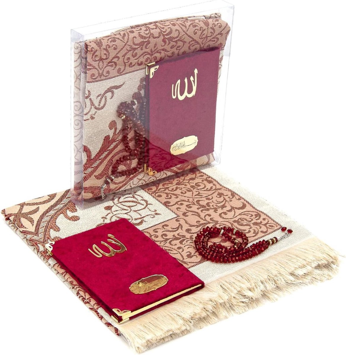 Islamitische Geschenkdoos - Luxe Koran en Gebedskralen Set - Compleet Gebedsritueel met Extra's