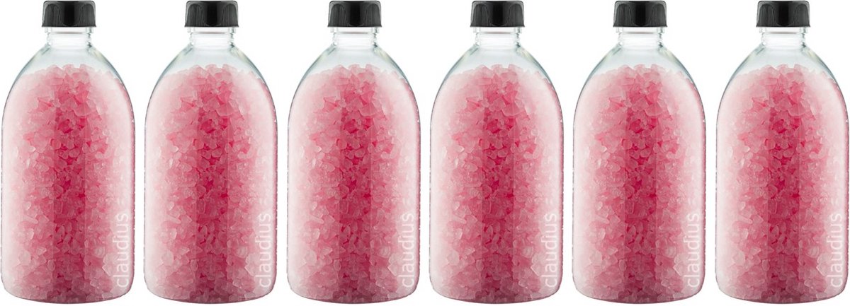 Goedkoopste Claudius Badzout Rozen - 600 gram - Fles met zwarte dop - Set van 6 stuks
