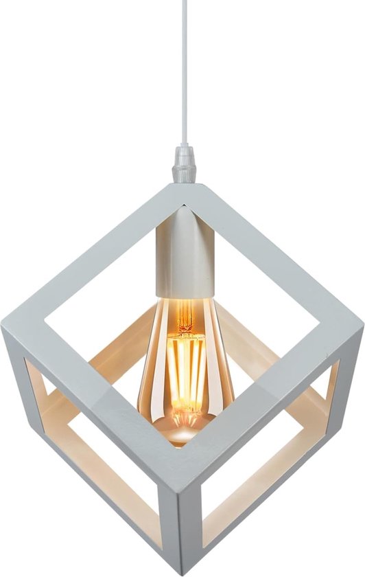 Goeco Hanglamp - Klein - 17 cm diameter - Plafondlampen - Industriële hangers - 1xE27 - Wit