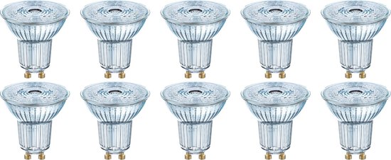 LEDVANCE - Pack de 10 Spots LED - Parathom PAR16 927 36D - Luminaire GU10 - Intensité variable - 5,5W - Wit Chaud 2700K | Remplace 50W