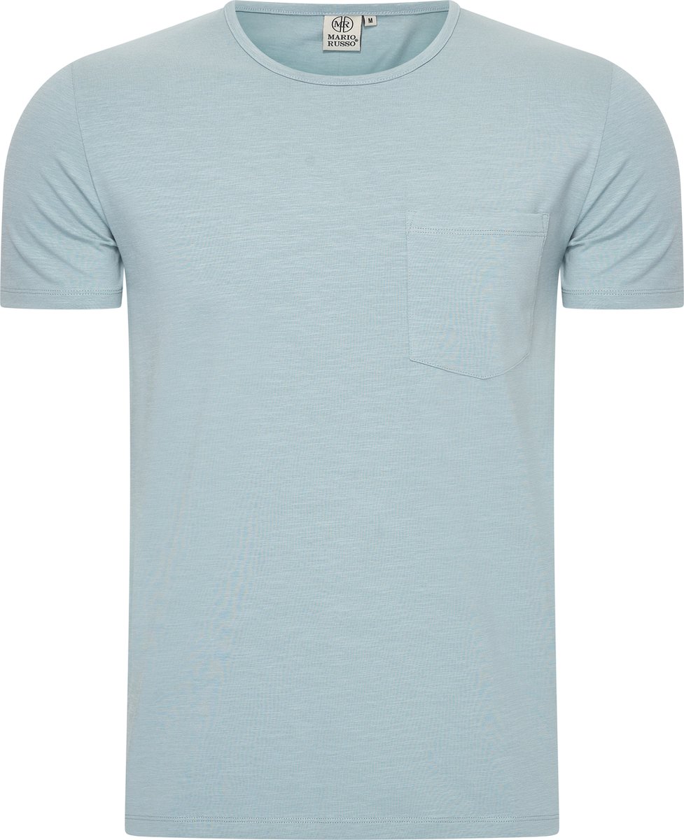 Mario Russo T-shirt - T-shirts Heren - Katoen - L- Arona