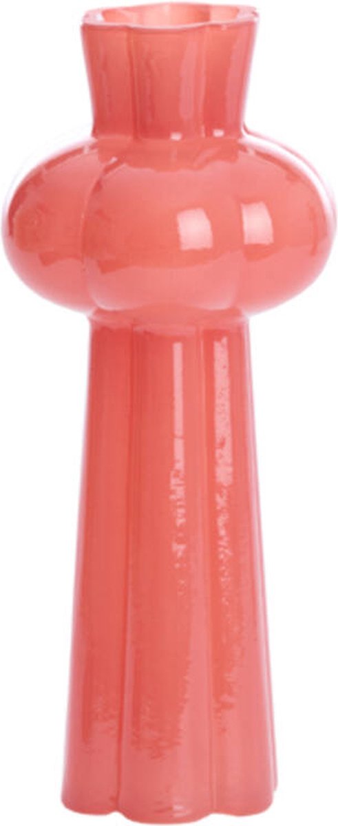 Vaas Ø11x25 cm KORTESU glas roze