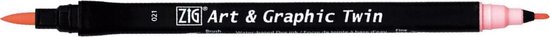 ZIG Art & Graphic Twin Tip brush marker - Light Pink