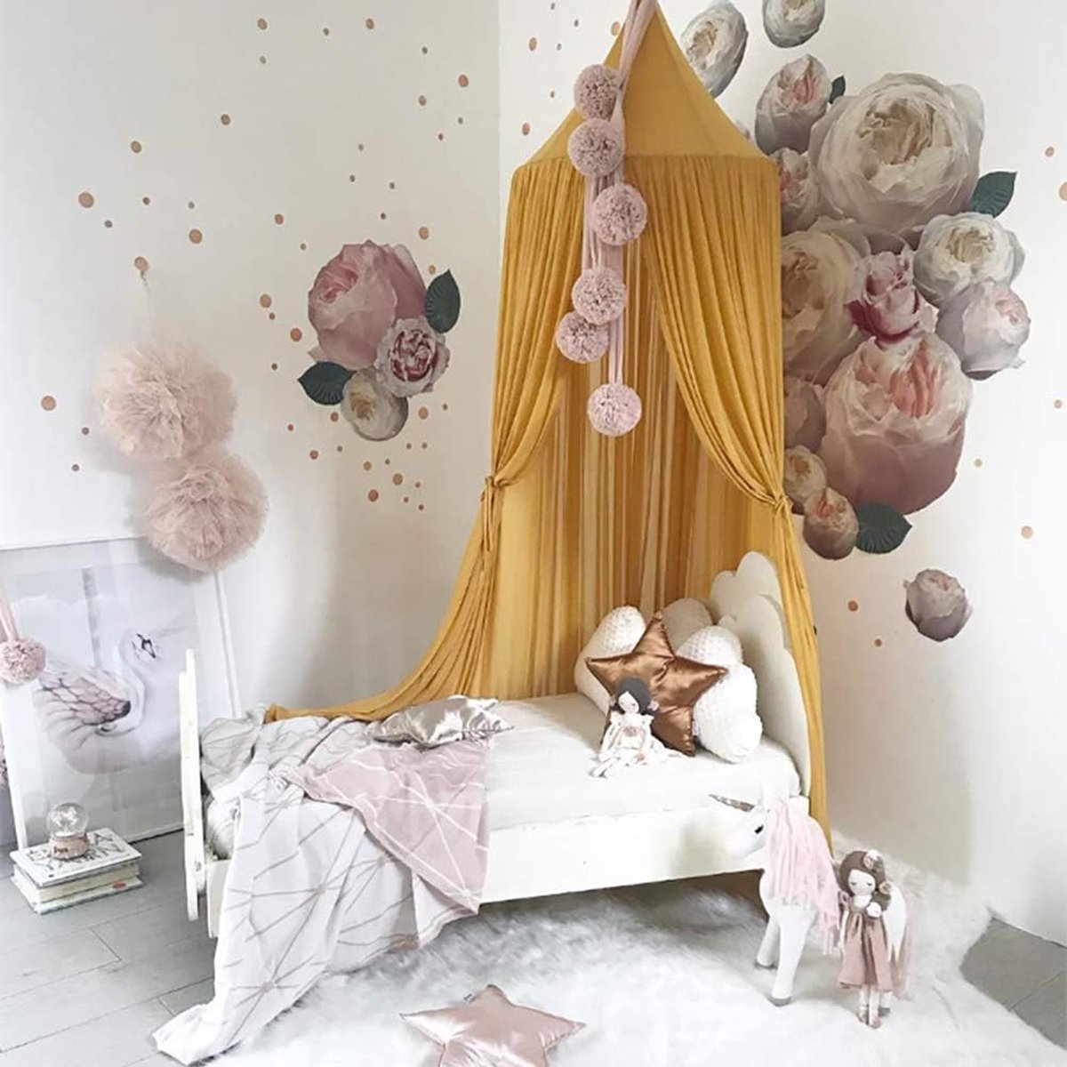 Hangend Voor Kinderkamer, Babybed, Opbergtafel, Hangtas, Ruimtebesparend, Met 3 Vakken En 7 Vakken Voor Luiers Kleding Speelgoed Blauw