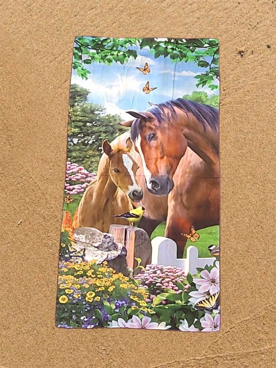 Paarden Strandlaken 90*180cm At The Garden Gate - Horses