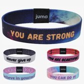 Bracelets de motivation JUMA avec croyances "Tu es fort" - Taille L (19 cm) - Porte-bonheur, bracelet d'amitié et bracelet énergétique - Convient aux Enfants, femmes, hommes - Souvenir parfait