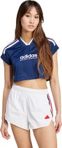 adidas Sportswear Tiro Cut 3-Stripes Crop Shirt - Dames - Blauw- L