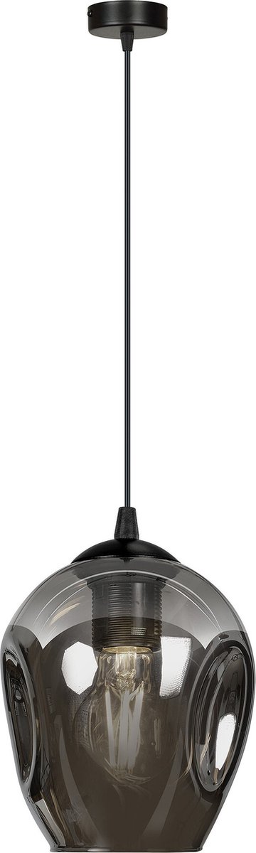 Emibig Nokia gerookt glas enkele pendellamp E27 - Perfecte verlichting voor elke ruimte