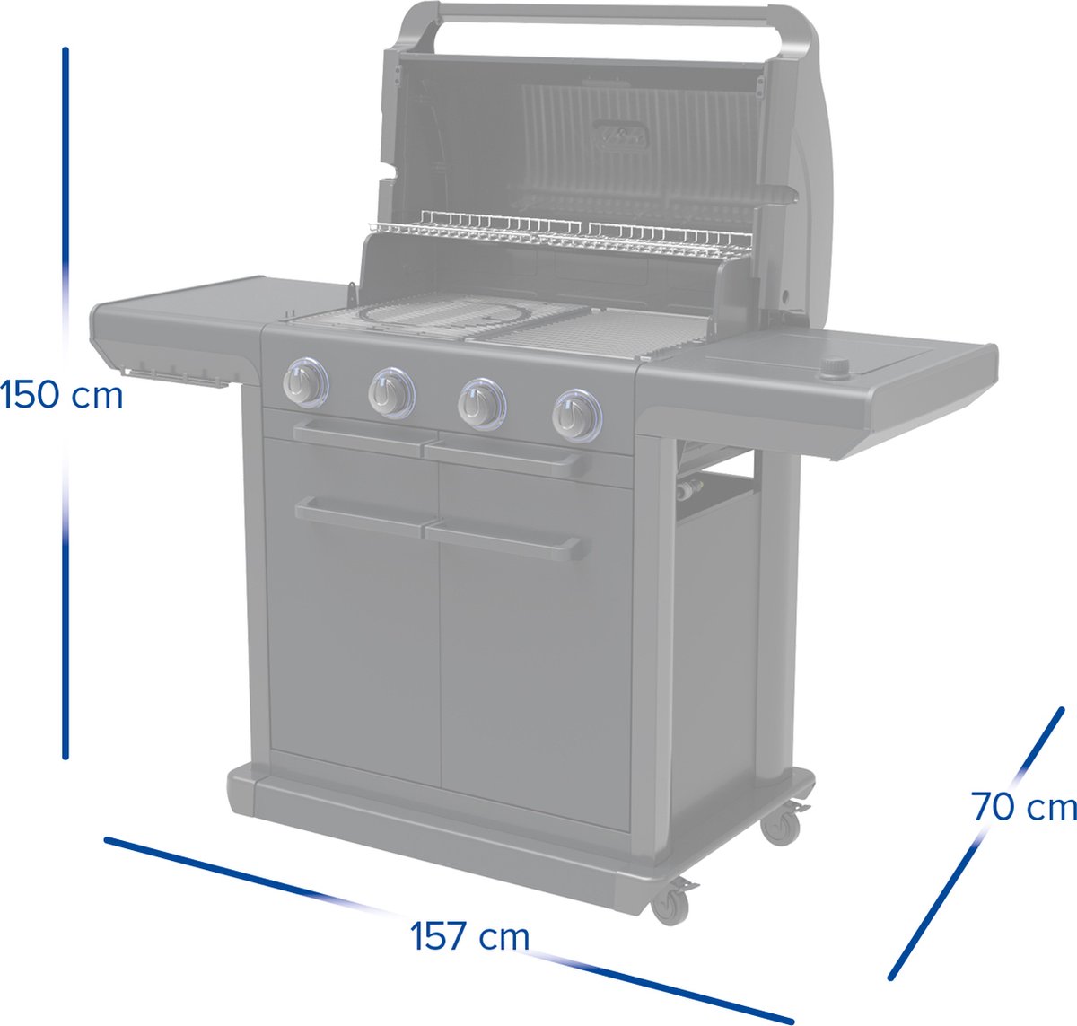 Campingaz 4 Series Onyx S gasbarbecue – modulaire BBQ – inclusief zijbrander – foto 6