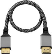 DrPhone UltraLink MicroCast 2.0 – HDMI 2.0 Naar Micro HDMI Kabel – 4K Beeld Ondersteuning - Mannelijk naar Mannelijk – Nylon HDMI-Kabel – 3 Meter