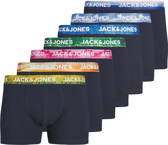 Jack & Jones Slip Jacluca Solid Trunks 7 Pack 12255852 Blazer Marine/Blazer Marine Taille Homme - S