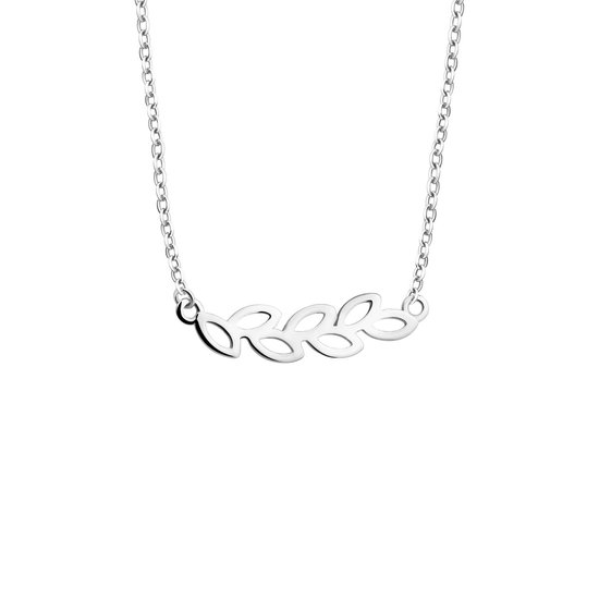 Zilveren Dames Ketting met bladeren hanger - Dames Ketting met hanger zilver - Zilver 925 - Amona Jewelry