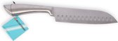 Couteau Alpina Santoku - Couteau de chef tranchant comme un rasoir en acier inoxydable - 31,5 cm - Meilleur choix pour la Cuisine et la préparation de la viande