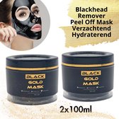 2x Gezichtsmasker - Peel off - Beauty masker Essentials - Black Gold - Verzorging - Skin mask - 2x100ml