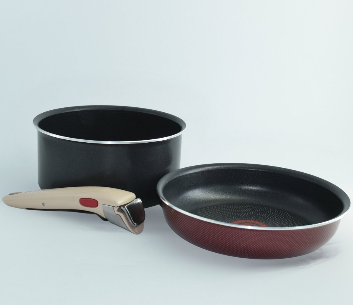 Tefal Ingenio Pannenset Voor alle warmtebronnen exclusief inductie 3-delig wokpan & hapjespan