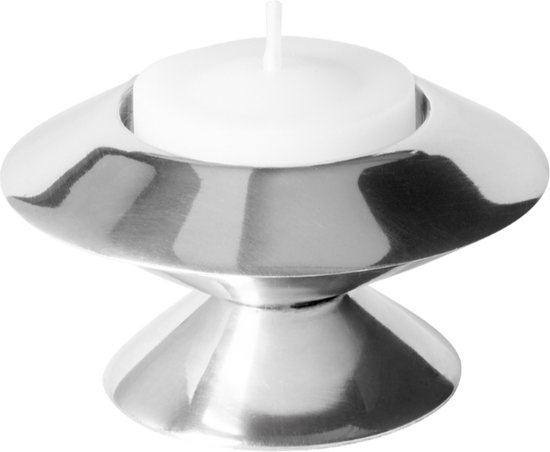 H6 zilveren aluminium kaarsenhouder