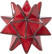 Decoratieve kaarsenhouder van rood keramiek H11