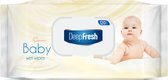 DeepFresh Baby wet wipes Soft Touch Yellow - 120 stuks - pH neutraal - Alcohol en Parabenenvrij - Aloë Vera en Camille