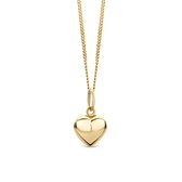 Hart van goud - 14 Karaat Gouden Ketting Dames - hart Hanger - Miore