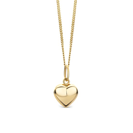 Hart van goud - 14 Karaat Gouden Ketting Dames - hart Hanger - Miore