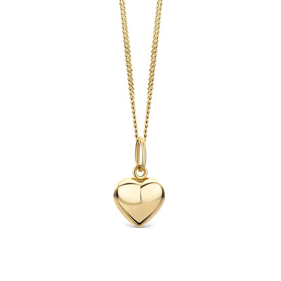 Miore® - Gouden Hart Ketting - Dames - 14 Karaat Goud - Geelgoud - Halsketting - Heart Design - 45 cm - Handgemaakte Hoogwaardige Sieraden