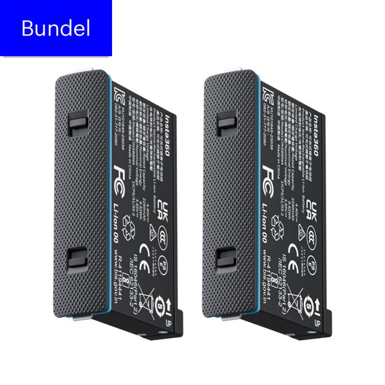 Insta360 X4 Dual batterij bundel 2x 2290mAh accu voor lange opnametijd 135 min 5.7K30fps