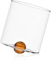 Ichendorf Milano - Waterglas - Luna Gekanteld Amber - Set van 2 Stuks