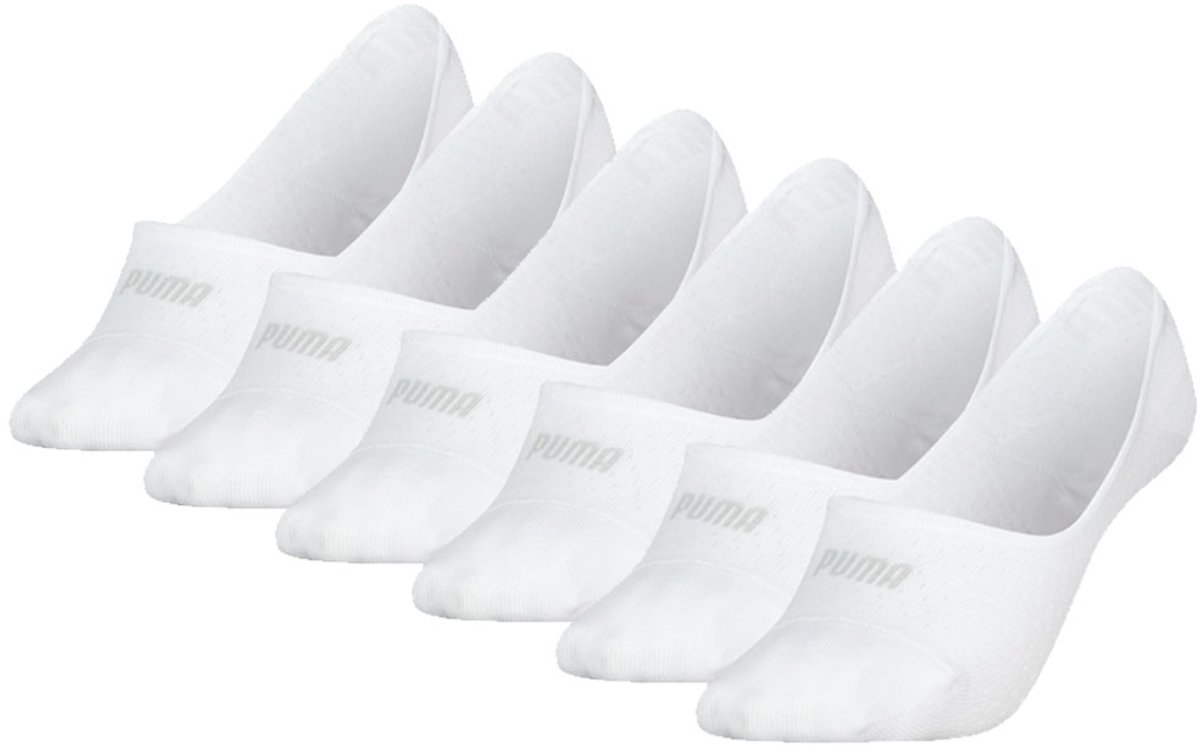 Puma Footies Dames Mesh 6 paar Wit