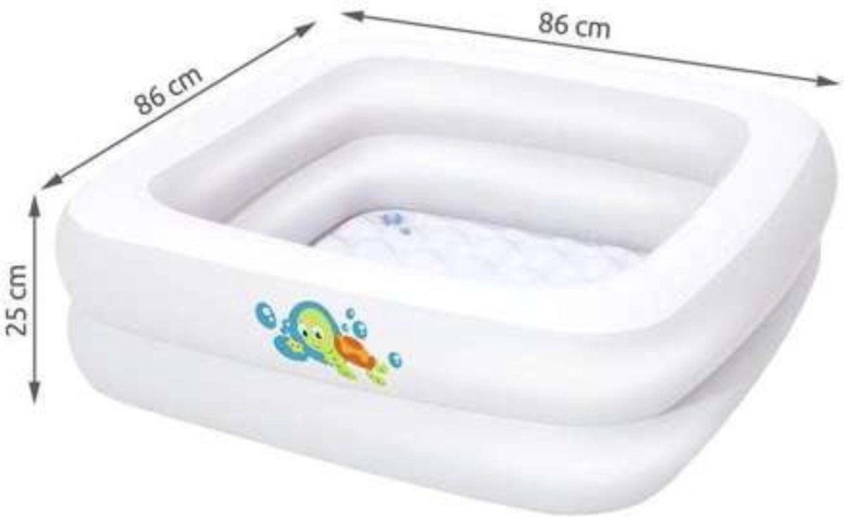 Bestway - Babyzwembad met Opblaasbare Bodem - 86 x 86 x 25 cm — afbeelding 15