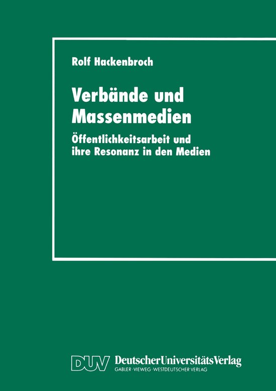 Verbande Und Massenmedien - cover