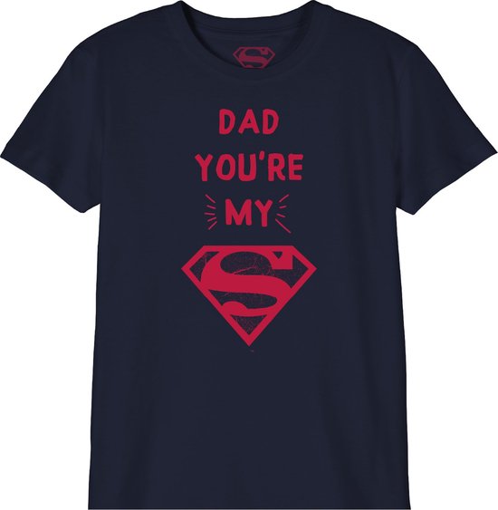 DC Comics - T-Shirt Noir Enfant Dad You're my Superman - 14 ans