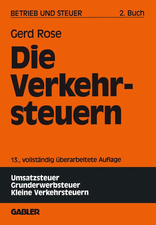 Die Verkehrsteuern - cover