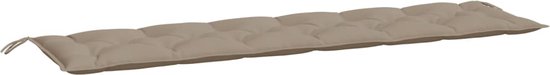 Coussin de banc de jardin vidaXL 200 x 50 x 7 cm Tissu Oxford Taupe - Coussin de banc de jardin - Coussins de banc de jardin - Coussin de banc de jardin - Coussin de banc d'extérieur