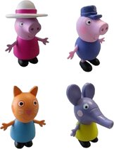 Peppa Pig - ensemble de collection de 4 figurines, env.7 cm