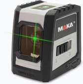 Bol.com MAKA Groene Kruislijnlaser Zelfnivellerend - USB-C oplaadbaar - 03 mm/m - 20 M - Magnetisch op te hangen - Bouwlaser aanbieding
