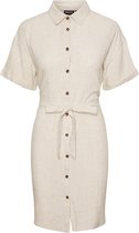 PIECES PCVINSTY SS LINEN SHIRT DRESS NOOS BC Dames Jurk - Maat M