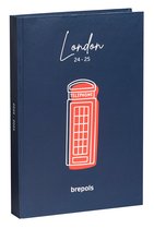 Agenda Brepols 2024-2025 - VILLES - Aperçu quotidien - Londres - Cabine téléphonique - Semi-flexible - 11,5 x 16,9 cm