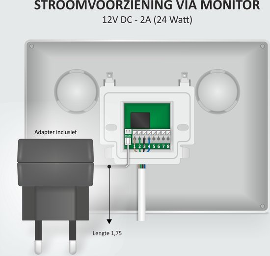 ELRO DV4000IP2 Interphone Vidéo IP Wifi – 2 appartements – HD Camera 1080P avec vision nocturne – Câble 4 fils – 16 Sonneries